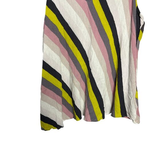 Torrid Semi Sheer Tank Top Size 2 (US 2X) Striped Multicolor Spaghetti Straps - Picture 3 of 8